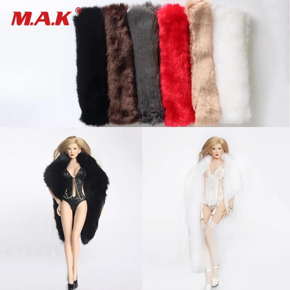 

1/6 Scale Figure Scene Accessories Female Beautiful Beige Fur Cape HP050 Clothes for 12'' Action Figure
