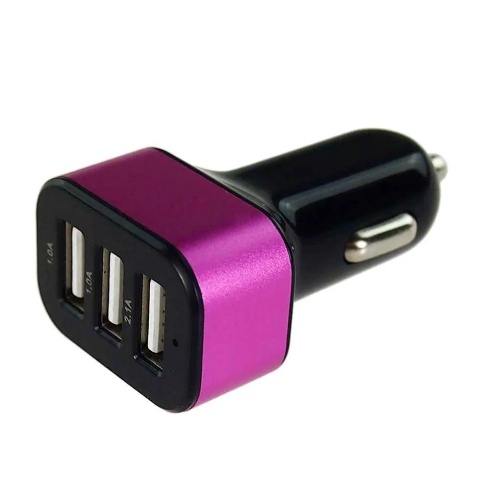 5.1A 5V 3 USB Car Charger USB Charging Adapter Universal Phone Car-Charger for Xiaomi Samsung S10 S9 iPhone 12 X 8 7 Plus Tablet samsung car charger type c