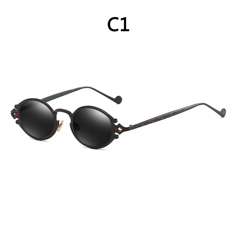 Круглые стимпанк Солнцезащитные очки для мужчин и женщин, винтажные Ретро солнцезащитные очки, фирменный дизайн, зеркальные линзы, роскошные качественные очки UV400 899 - Цвет линз: C1