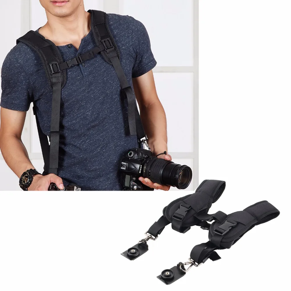 

High Quality 1pcs Neck Strap Sling Double Dual Shoulder Belt For Digital SLR DSLR Camera