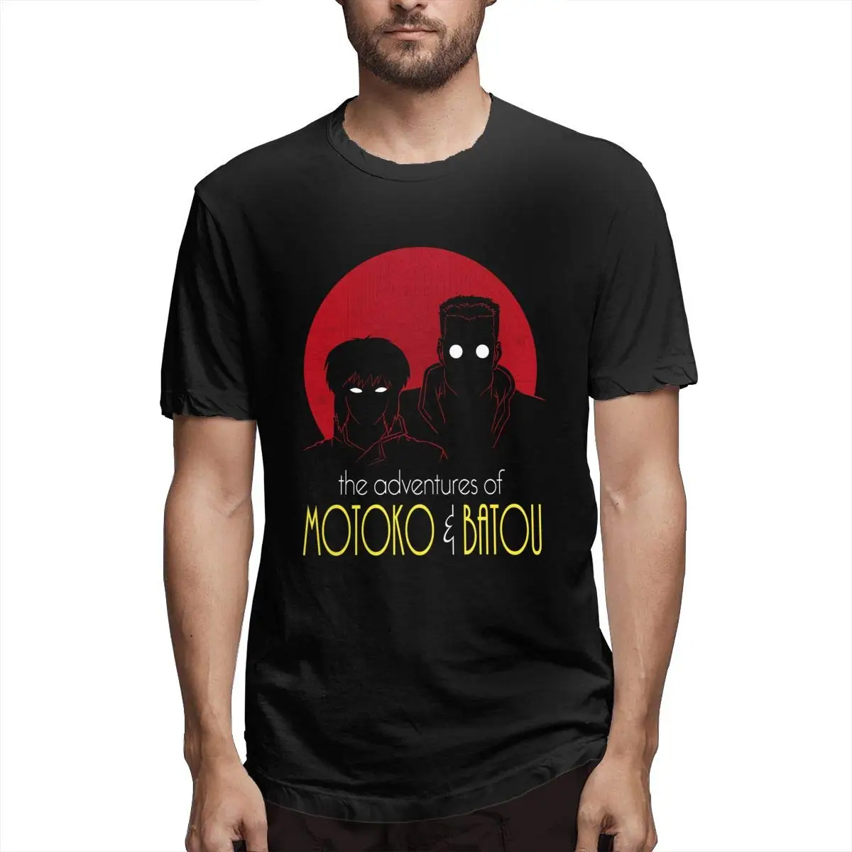 Ninjutsu Cool Ghost In The Shell Cyborg adventures Черная Мужская футболка с коротким рукавом модным