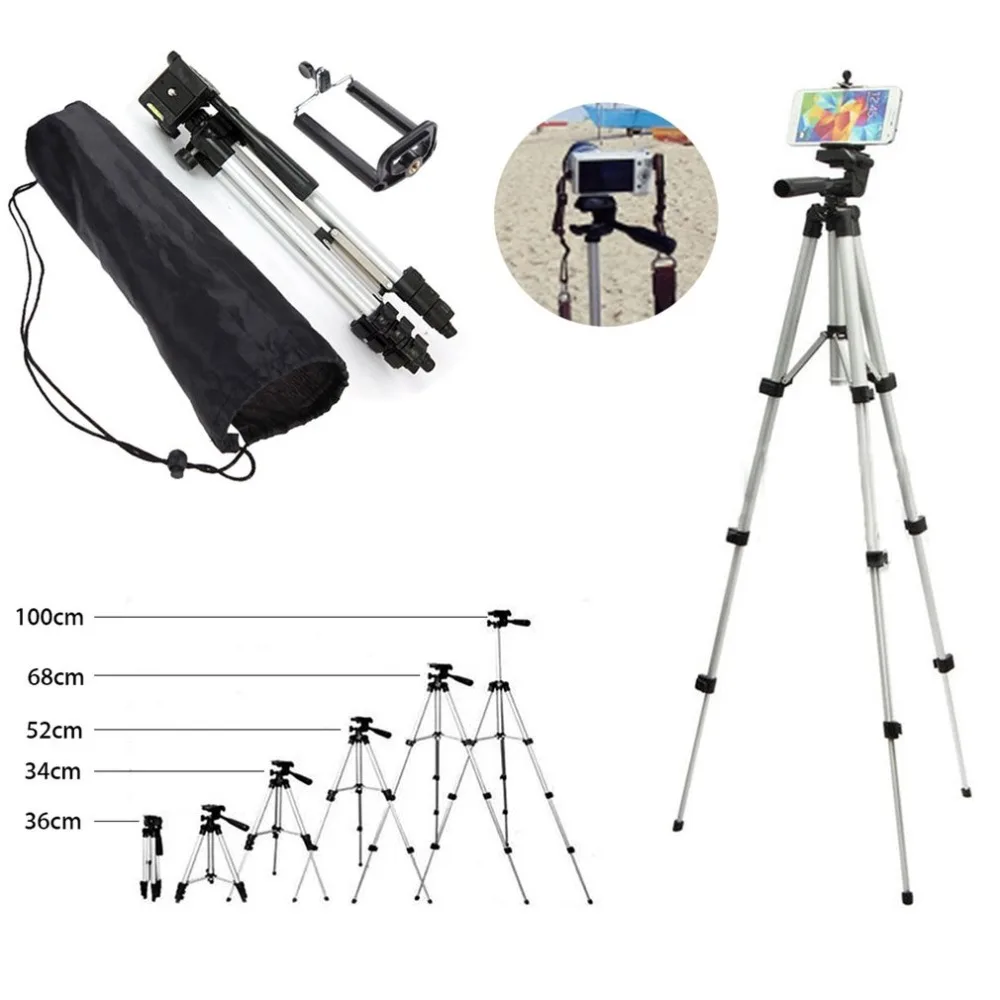 Портативный Гибкий, для мобильных телефонов держатель Телескопический штатив для камеры с подставкой держатель с сумкой для переноски для смартфона видеокамеры