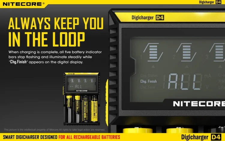 Заводская цена Бенчмарк в интеллектуальном зарядном устройстве Digi D4 баланс Lipo батарея Nitecore зарядное устройство AA