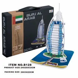 Классический пазл Burj Al арабский мир Архитектура DIY просветить Строительство Кирпич Игрушки-масштабные модели наборы для ухода за кожей
