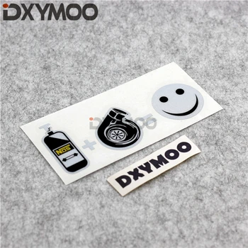 

Car Styling Vinyl Tape Fashion Auto Window Stickers for NOS TURBO Smile Happy