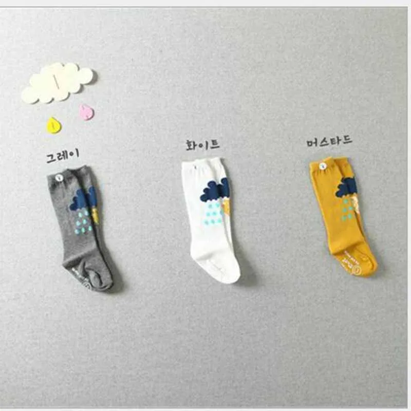 Soft Cotton Kawaii Girls Boys Sock Striped Geometric Catoon Pattern Kids Socks Baby Long Socks Children Christmas Gift Socks