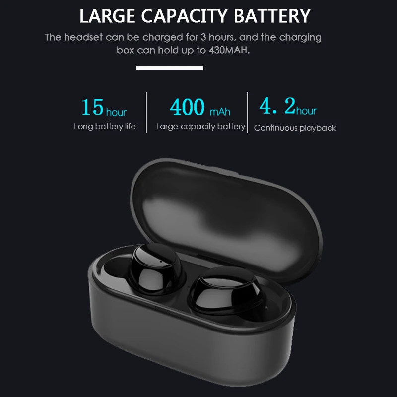 

X9S TWS Bluetooth 5.0 Wireless Headset Auto Startup Pairing Dual Ear Stereo Bass Headphones with Mic Infrared Sensing Function