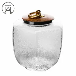 Простой Прозрачный хранение чая банок высокое качество Стекло jar Сухофрукты зажимы для хранения бак Портативный для хранения бутылок
