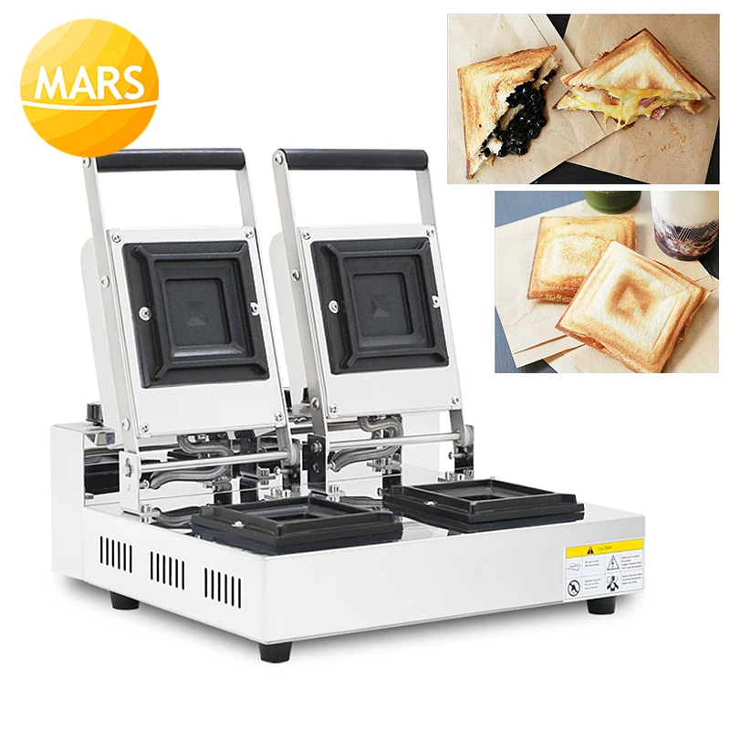 

Electric Sandwich Maker Pocket Bread Cake Toast Machine Grilling Panini Baking Toaster Non-Stick waffle Breakfast Machine