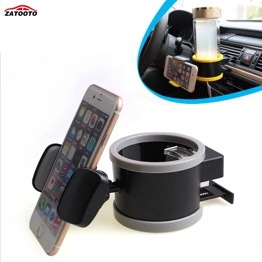 Car Drink Cup Holders Phone Holder Two In One Auto Air Conditioner