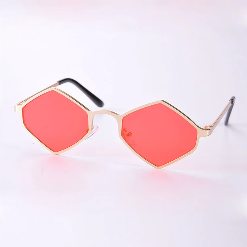 

metal frame diamond Ocean lens women sunglasses women brand personality polygonal sun glasses 2018 men ladies irregular eyewear