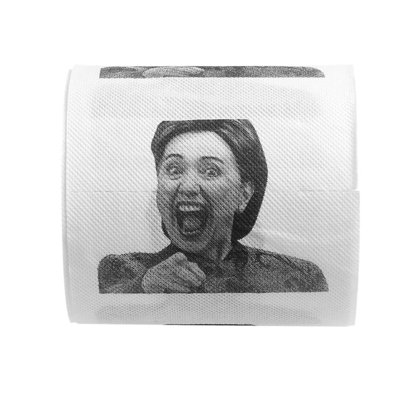 1 шт. Хиллари Клинтон туалетной Бумага рулон ткани забавные Шутки Шутка Подарок 2Ply 240 листов