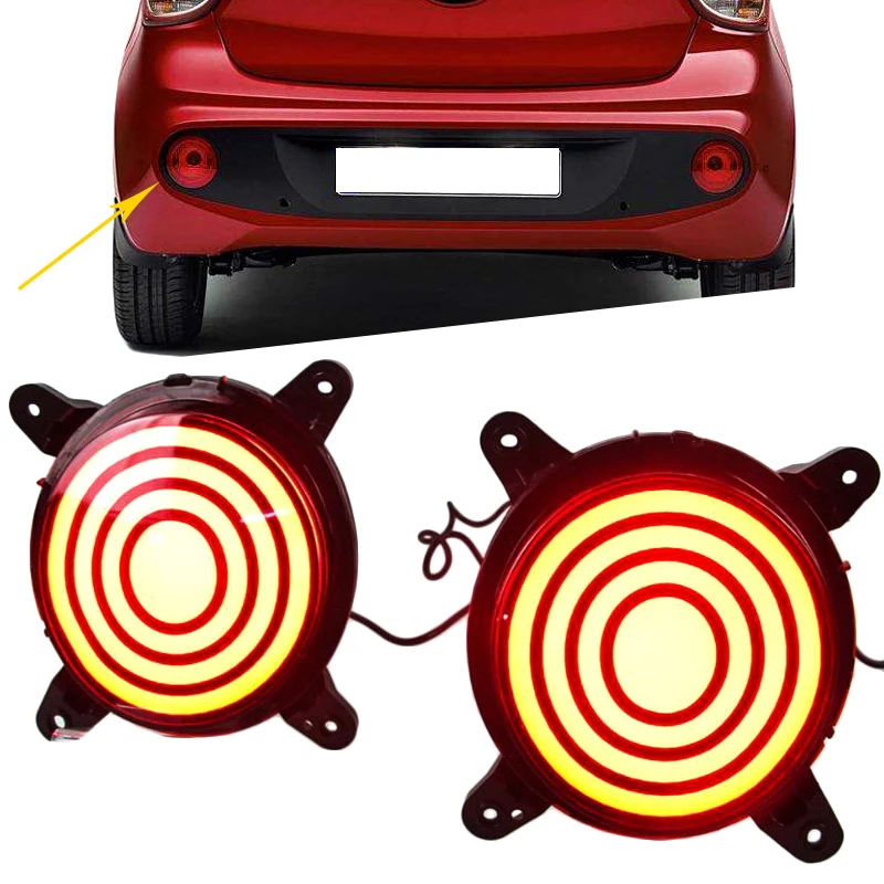 1 Set High Quality LED Rear Bumper Tail Light For Hyundai Grand i10 i10x 2017 2018 Brake Signal
