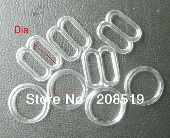

NB086 Adjustable buckle inner 10mm& 3/8" ring+slider 400pcs(200sets=200pcs Rings +200pcs 8 Sliders ) Bra underwear accessory