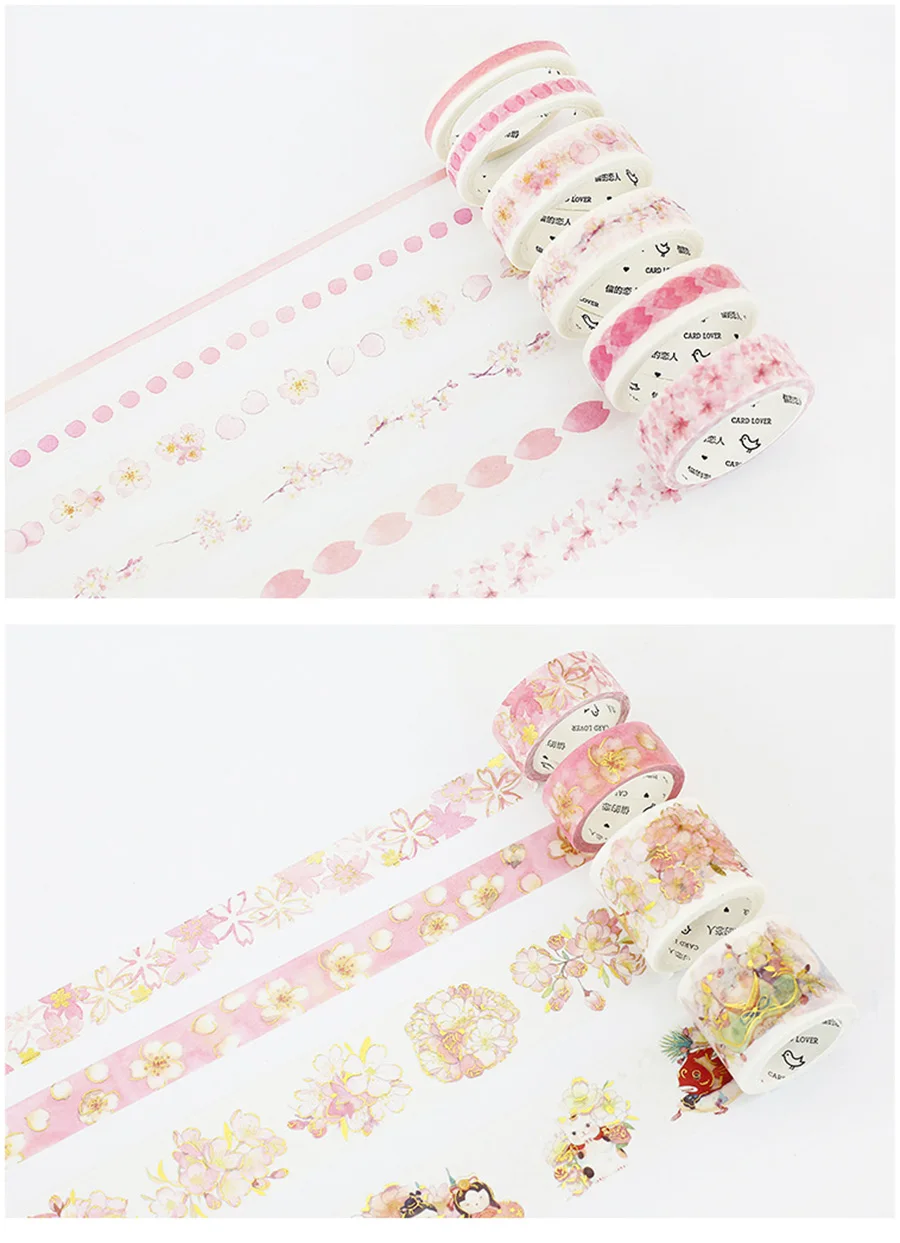 1X романтическая серия cherry blossom DIY декоративная маскирующая лента kawaii васи лента канцелярская офисная клейкая лента этикетка наклейка