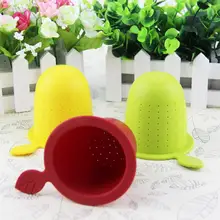 10 шт. силиконовый дизайн Рассыпной Чай Ситечко ПЕРФОРИРОВАННОЕ ситечко для трав и специй Фильтр Инструменты Сладкий Тип Фильтр Чай Аксессуары