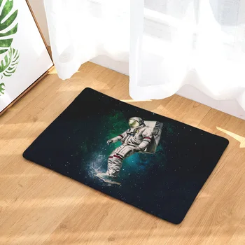 

CAMMITEVER Astronaut Space Planet Starry Sky Mat Kids Room Rug Bedroom Mat Antiskid Soft Area Rug Rectangle Mats Cool Home Decor
