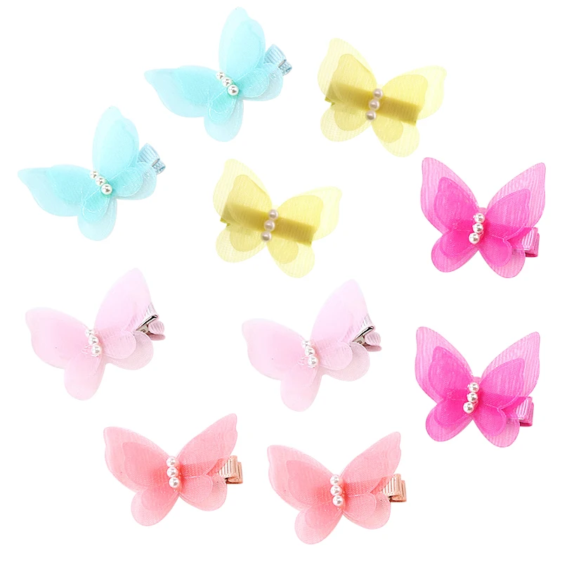 

Girls' Hair Grips 10 Pcs/lot Candy Color Butterfly Hair Clips Kids Hairpin Headwear Fashion Accessories PZ001