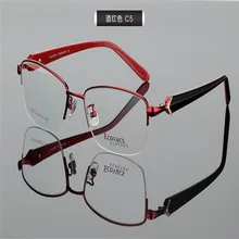 MONGOTEN прогрессивные оптические очки Женские винтажные модные полуобода сплав мульти-фокусные очки для дальнозоркости дальние красные очки