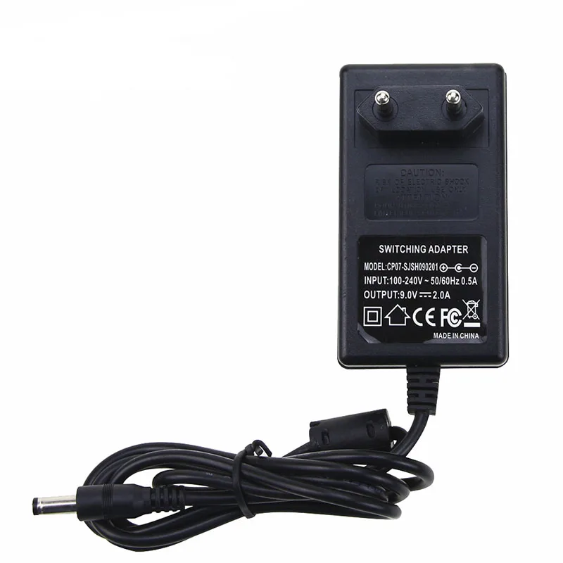 

Caline Adapter 9V 2A /18V 2A Power Supply Use for Guitar Effect Pedals 100-240V Input Switching Power Supply UK US EU AU Plug