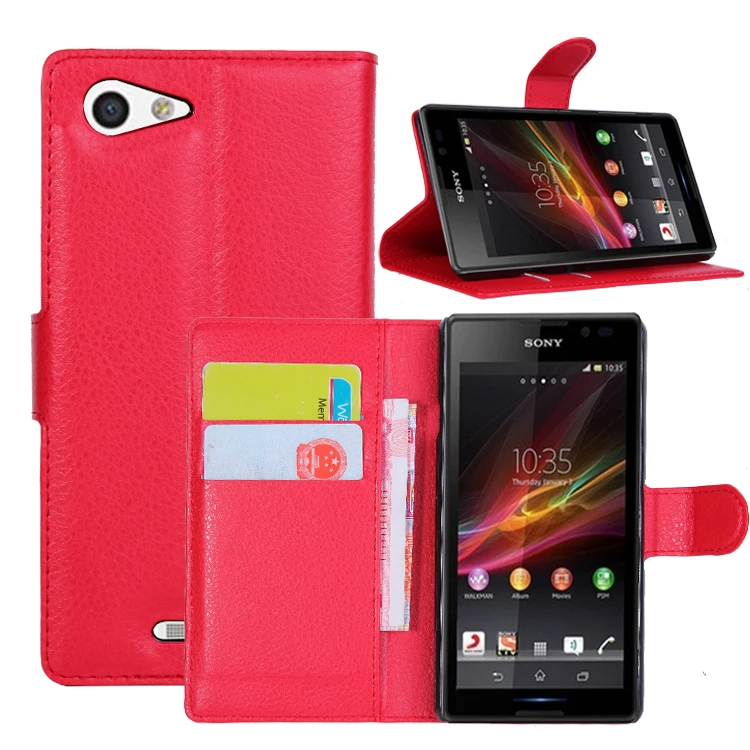 Funda de cuero billetera para Sony Xperia E3 E3 Dual 4G D2203 D2206 D2243 funda trasera de cuero con soporte Etui funda>|case for sony xperia|case for sonyleather case - AliExpress