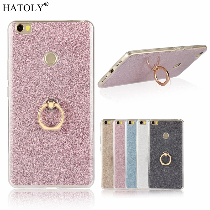 HATOLY Bling кольцо держатель чехол для Xiaomi Mi Max 1 прозрачный блеск Чехол Мягкий