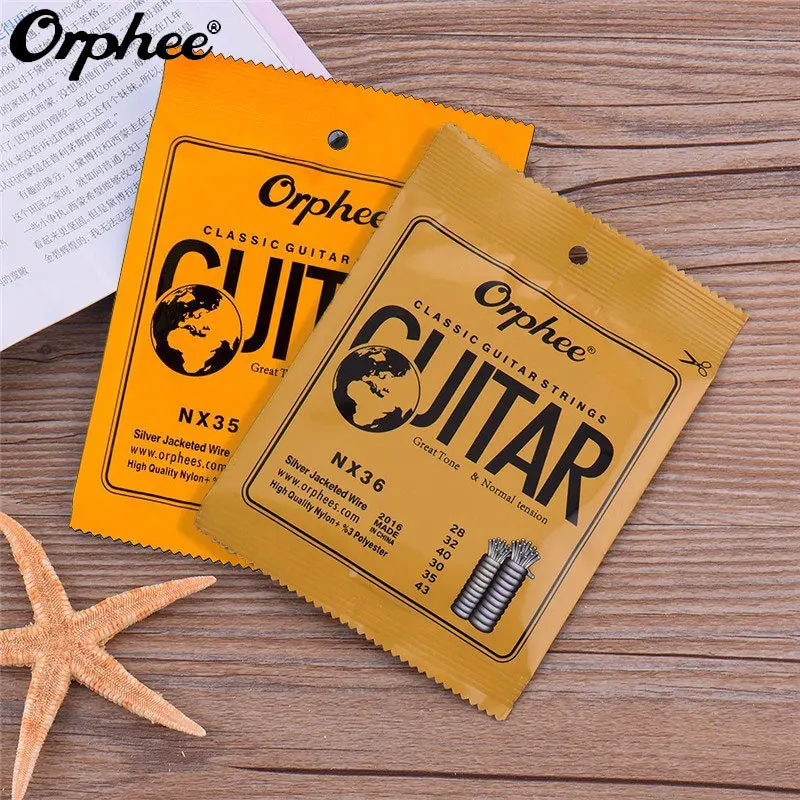 Струны Orphee Classic 028-043/028-045 для классической гитары нейлоновые и посеребренные