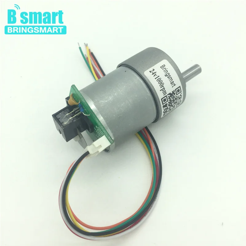 

JGB37-3530A Photoelectric Encoder Motor 12-1600rpm 12V 24V Optical Encoder Gear Motor Dc Motor With Encoder Bringsmart