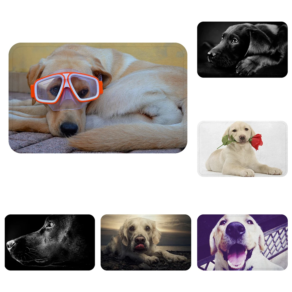 

Labrador Lovely Dog Nursey Doormat Bath Kitchen Carpet Decorative Anti-Slip Mats Room Car Floor Bar Rugs Door Home Decor Gift