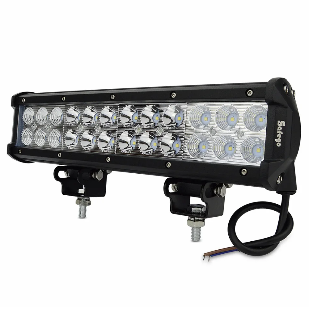 Safego 12inch 72W LED Light Bar Combo Beam car truck led Offroad Light 12V 24V LED