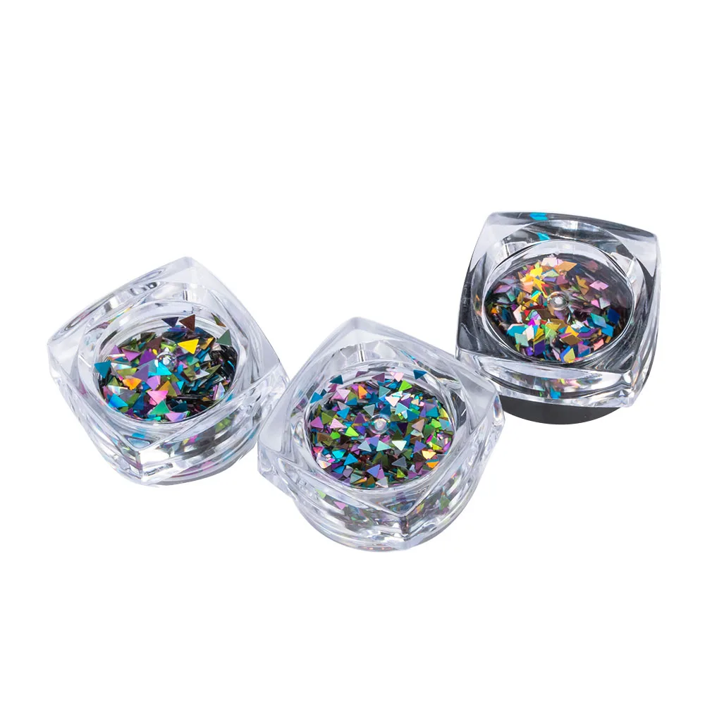 

1 Box Nail Glitter Flakes Triangle Rhombus Nail Paillette Sparkly And Colorful Fashion And Beautiful Manicure Tools