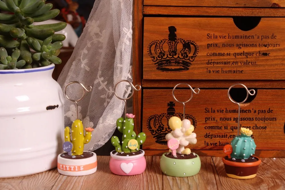 الأطفال هدية الإبداعية الجديدة مصنع تصميم بطاقة حامل الراتنج الحرفية للديكور المنزل 4 قطعة/مجموعة حار الأزياء