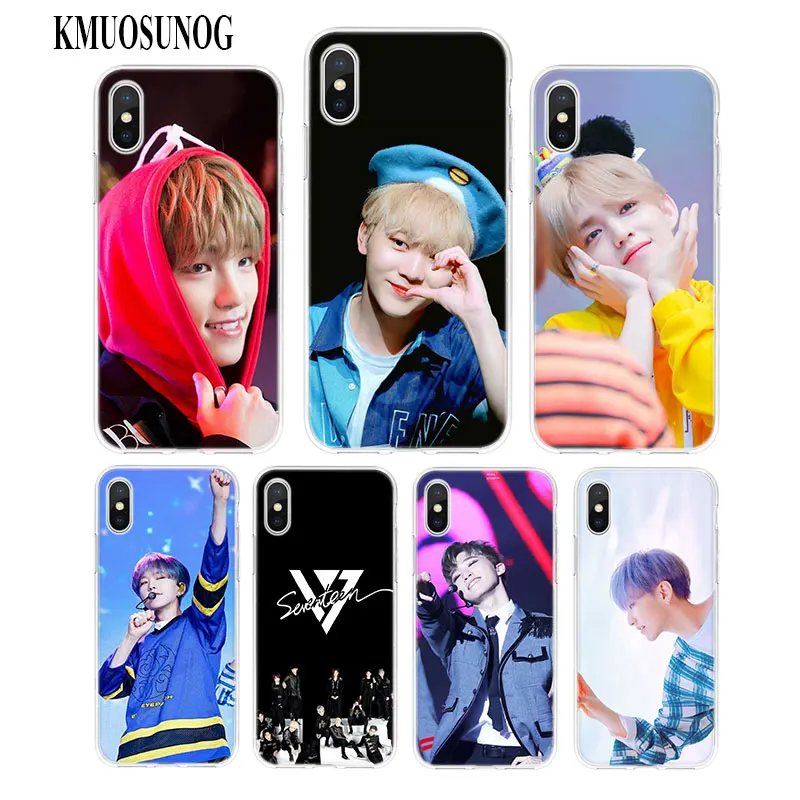 

Transparent Soft Silicone Phone Case Seventeen KPOP Band Boy Style for iPhone XS Max XR X 8 7 6 6s Plus 5 5S SE
