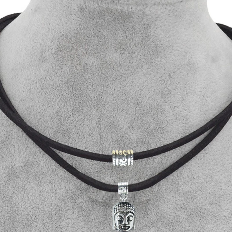 Buddha Necklace Silver&Gold Laughing Budha Clothing Accessories Pendant For Religious Karma Buddhism Jewelry Charms Unusual Gift