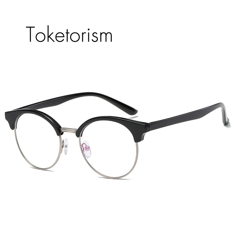 Toketorism quality korean glasses oval half frame eyeglasses tr90