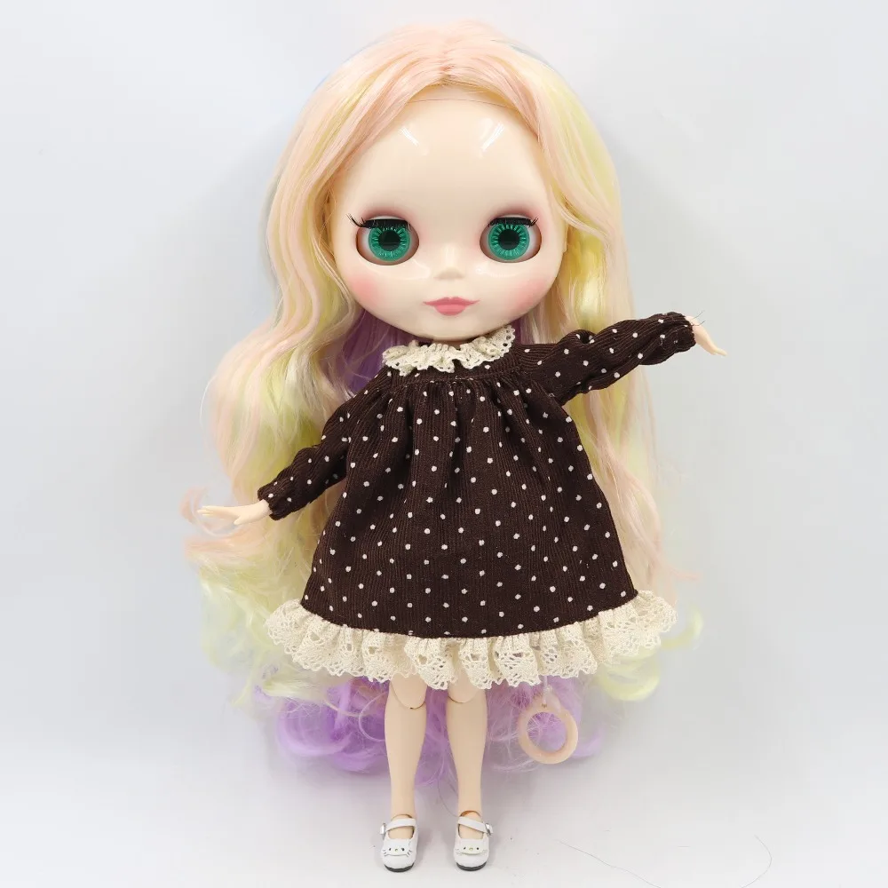 Фабрика blyth кукла 1/6 bjd белая кожа сустава тела BL708/288/6005/2352 красочные волосы 30 см подарок для девочки