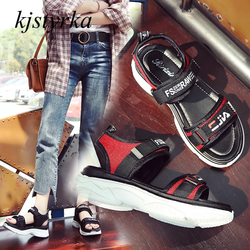 

Kjstyrka sandalias mujer 2018 Summer Women Sandals platform comfortable walking shoes ladies casual Light sandals zapatos mujer