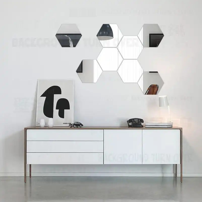 10 Uds Espejo Pegatinas Para Pared Decoracion De Habitacion