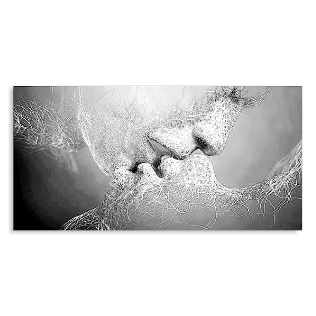 Abstract Art Painting Love Kiss Oil Painting on Canvas Art Painting For Living Room Wall Home Decorative Pictures Gift Frameless