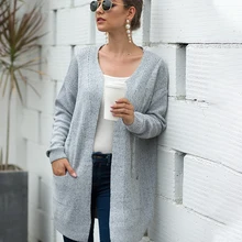 Autumn and Winter Tops Women's Sweater Cardigan Long Knit Casual Pocket Cardigan for Women Solid Color Long Sleeves slimming v neck color splicing patch pocket long sleeves cardigan for men