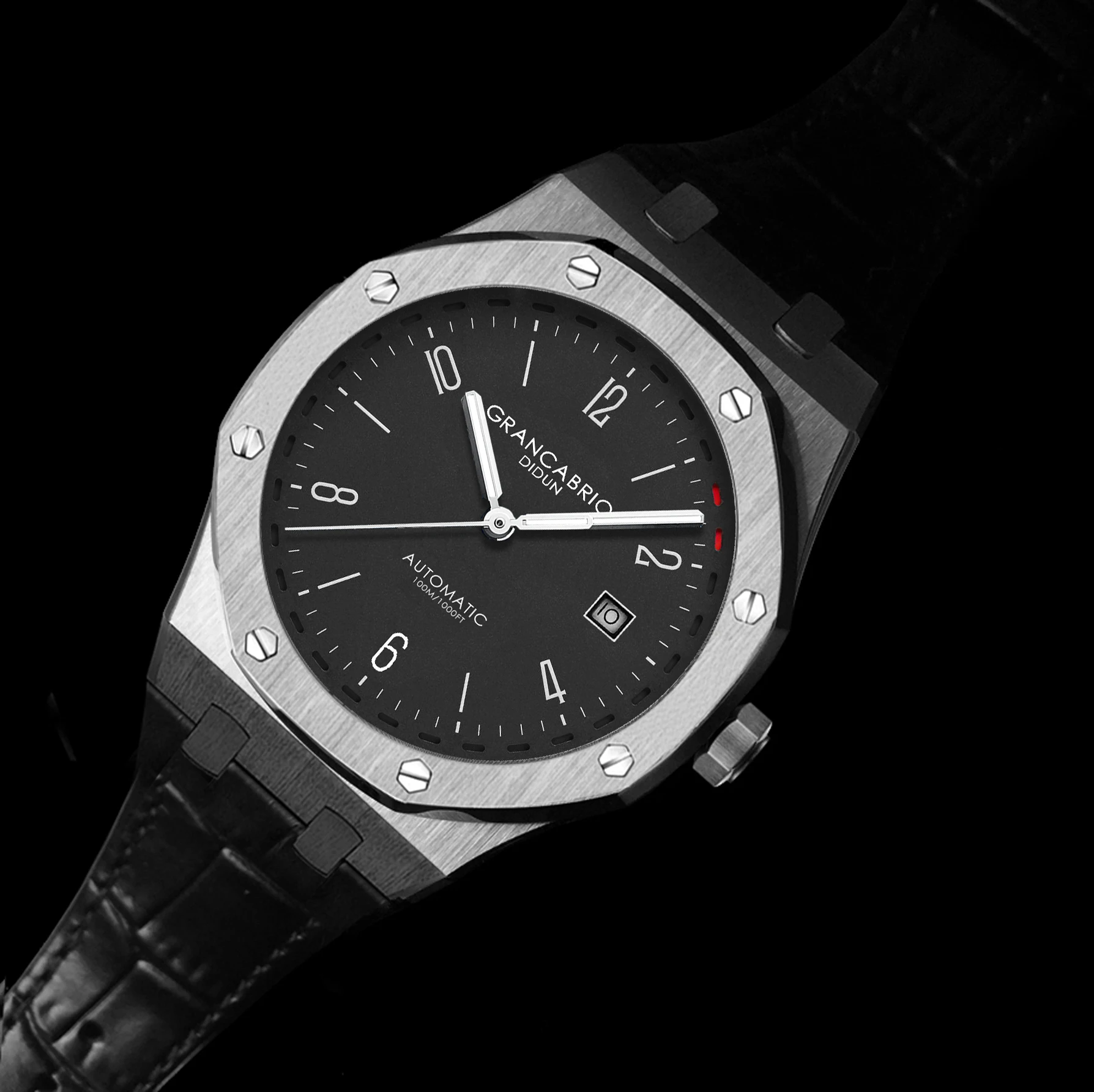 

DIDUN Watch Men Top Brand Luxury Automatic Mechanical Military Male WristWatch Waterproof 30m leather strap