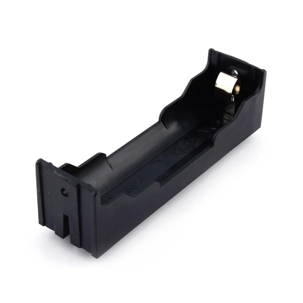 

5PCS 1x18650 Li-ion Battery Storage Plastic Clip Holder Case Box 8 Pin Contact Black (3.7V) Battery Storage Boxes