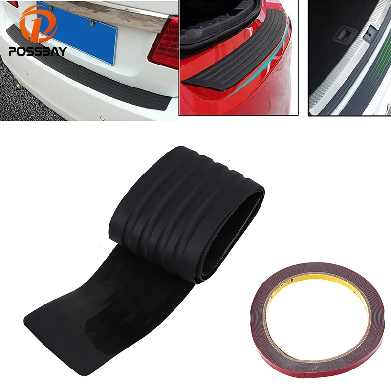 

POSSBAY Universal Car Trunk Bumper Guard Protector Backplate SUV Rubber Anti Scratch Protective Strip Stickers Door Sill Guards