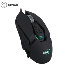 Sovawin USB игровая мышь Проводная 3D оптическая мышь 4000 dpi 8 кнопок светодиодный геймер мышь эргономичная для ПК компьютер настольный ноутбук