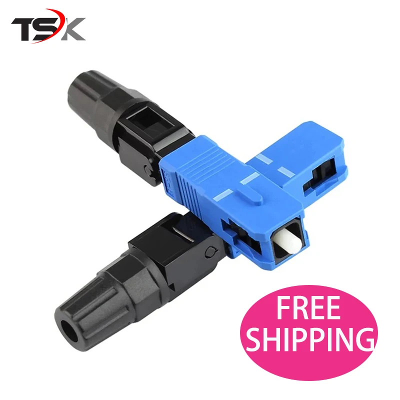 

100pcs/lot SC UPC FTTH Fiber optic SC connector SC/UPC Optical fiber connector SC-UPC fast connector free shipping