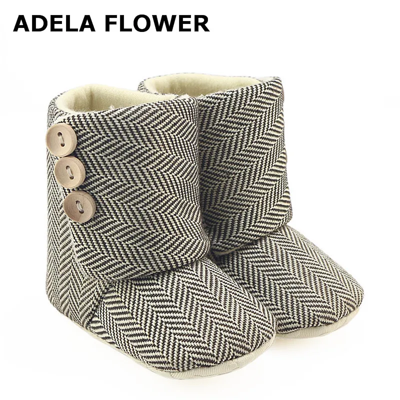 Adela Flower 2017 Winter Warm First Walkers Baby Ankle Snow Boots