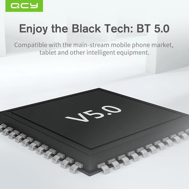 Мини наушники QCY qm1 mono невидимые Беспроводные Bluetooth 5 0 с шумоподавлением гарнитура