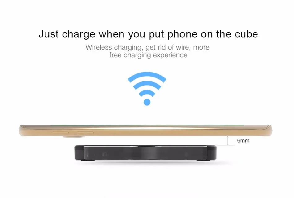 Nillkin СПС iPhone 6S Беспроводное зарядное устройство Magic Cube метки портативное QI Беспроводное зарядное устройство для iPhone 6 6S 6Plus 6S Plus 7 7Plus 5S SE