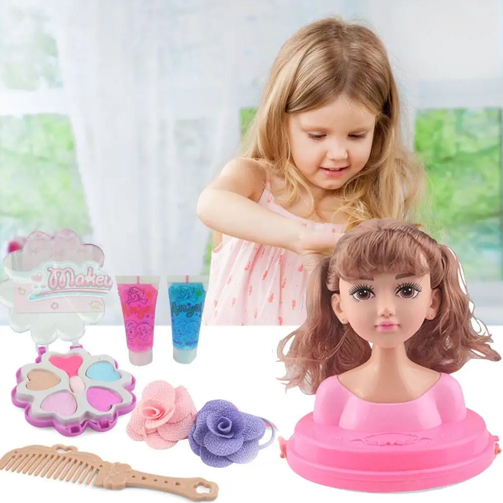 Детская одежда макияж куклы для моделирования девочек игровой дом игрушки для девочек платье расчески волосы плетение игрушечный кухонный стол