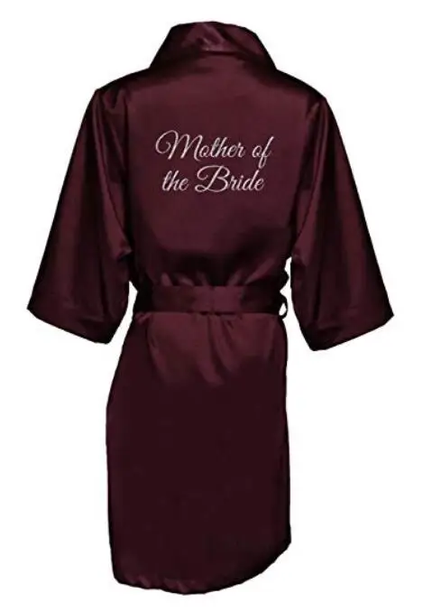 

Women's Glitter Print Mother Of The Bride Satin Bridal Robe